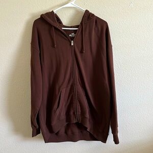 Oversized zip up